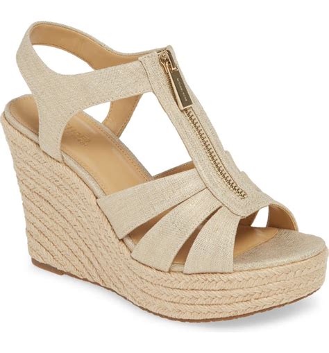 michael kors non slip raised wedges|Michael Kors berkley wedges.